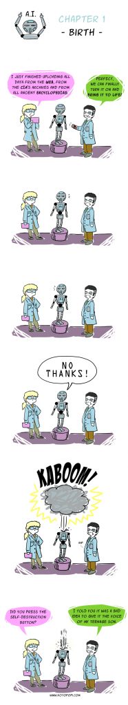 funny strip comics AI artificial intelligence